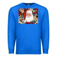 True Royal cowhide santa cookie socks background Premium Sweatshirt - AdoDesignShop