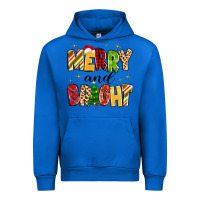 Cobalt merry and bright Urban Hoodie - MaliasSmallBusiness
