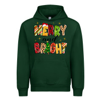 Forest Green merry and bright Urban Hoodie - MaliasSmallBusiness