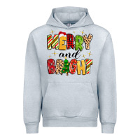 Heather Grey merry and bright Urban Hoodie - MaliasSmallBusiness