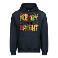 Navy merry and bright Urban Hoodie - MaliasSmallBusiness