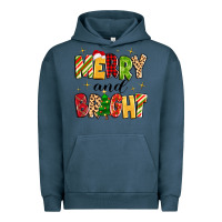 Pigment Midnight Navy merry and bright Urban Hoodie - MaliasSmallBusiness