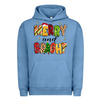 Pigment Pebble Blue merry and bright Urban Hoodie - MaliasSmallBusiness