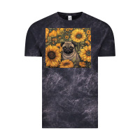 Cloud Black pug Vintage Tee - Unal Design