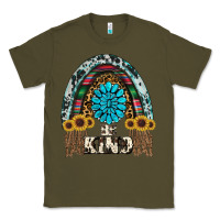 Army Green western rainbow  be kind Classic Tee - RanaPortraitStore