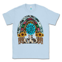 Dusty Blue western rainbow  be kind Classic Tee - RanaPortraitStore