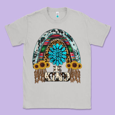 Western Rainbow  Be Kind Classic Tee Designed By Ranaportraitstore