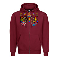 Burgundy pride gnome Zipper Hoodie - CowhideDigitalArt