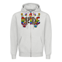 Dove Grey pride gnome Zipper Hoodie - CowhideDigitalArt