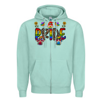 Seafoam pride gnome Zipper Hoodie - CowhideDigitalArt