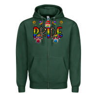 Sports Green pride gnome Zipper Hoodie - CowhideDigitalArt