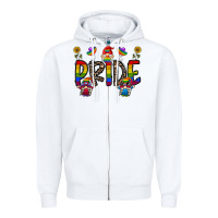 White pride gnome Zipper Hoodie - CowhideDigitalArt