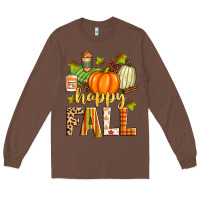 Chestnut happy fall Long Sleeve Tee - Zillion Design Studio