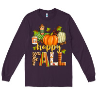 Plum happy fall Long Sleeve Tee - Zillion Design Studio
