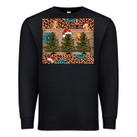 Black Christmas trees leopard Premium Sweatshirt - AdoDesignShop