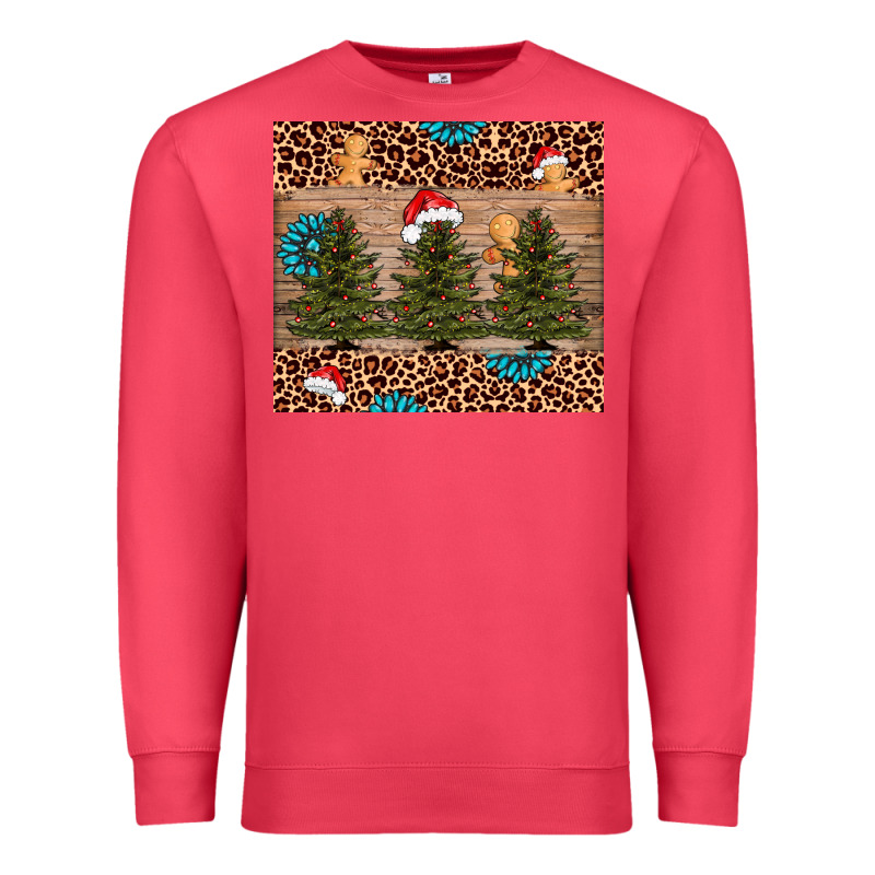 Christmas Trees Leopard Premium Sweatshirt by AdoDesignShop | Teevron