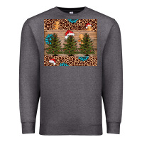 Charcoal Heather Christmas trees leopard Premium Sweatshirt - AdoDesignShop