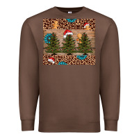 Chestnut Christmas trees leopard Premium Sweatshirt - AdoDesignShop