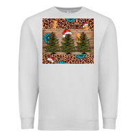 Dove Grey Christmas trees leopard Premium Sweatshirt - AdoDesignShop