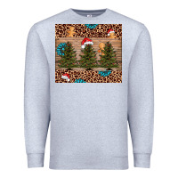 Heather Grey Christmas trees leopard Premium Sweatshirt - AdoDesignShop