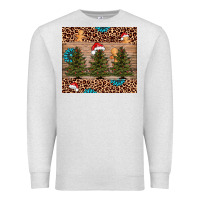 Oatmeal Heather Christmas trees leopard Premium Sweatshirt - AdoDesignShop