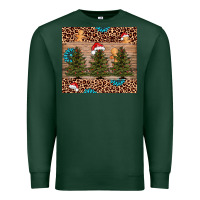 Sports Green Christmas trees leopard Premium Sweatshirt - AdoDesignShop