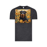 Vintage Black rotweiler Vintage Tee - Unal Design