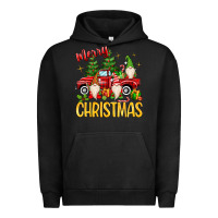 Pigment Black merry christmas gnomes truck Urban Hoodie - MaliasSmallBusiness