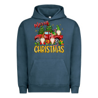 Pigment Midnight Navy merry christmas gnomes truck Urban Hoodie - MaliasSmallBusiness