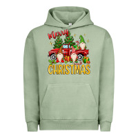 Pigment Oil Green merry christmas gnomes truck Urban Hoodie - MaliasSmallBusiness
