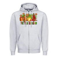 Heather Grey Tis The Season Christmas With Softball And Gingerbread Man Zipper Hoodie - FaDigitalArtStudio