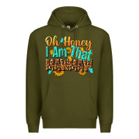 Army Green oh honey i am that mawmaw nca Premium Hoodie - NancyCooperArtShop