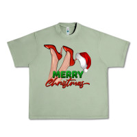 Oil Green merry Christmas heels Urban Heavy Tee - BarkalooDesign