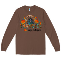Chestnut thankful and blessed Long Sleeve Tee - RanaPortraitStore
