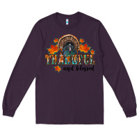 Plum thankful and blessed Long Sleeve Tee - RanaPortraitStore