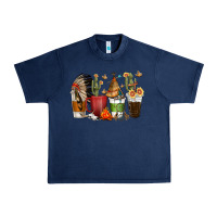 Navy coffee cups indian headdress Urban Heavy Tee - texasbilliewilder