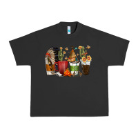 Pigment Black coffee cups indian headdress Urban Heavy Tee - texasbilliewilder
