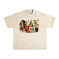 Sandshell coffee cups indian headdress Urban Heavy Tee - texasbilliewilder