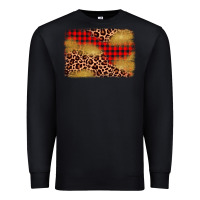 Black christmas leopard glitter background Premium Sweatshirt - AdoDesignShop