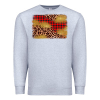 Heather Grey christmas leopard glitter background Premium Sweatshirt - AdoDesignShop
