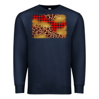 Navy christmas leopard glitter background Premium Sweatshirt - AdoDesignShop