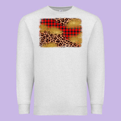 Christmas Leopard Glitter Background Premium Sweatshirt Designed By Adodesignshop