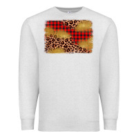 Oatmeal Heather christmas leopard glitter background Premium Sweatshirt - AdoDesignShop