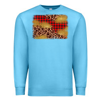 Ocean Blue christmas leopard glitter background Premium Sweatshirt - AdoDesignShop