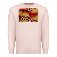 Pale Pink christmas leopard glitter background Premium Sweatshirt - AdoDesignShop