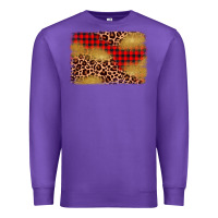 Purple christmas leopard glitter background Premium Sweatshirt - AdoDesignShop