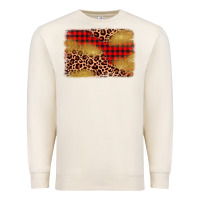 Sandshell christmas leopard glitter background Premium Sweatshirt - AdoDesignShop