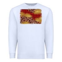White christmas leopard glitter background Premium Sweatshirt - AdoDesignShop
