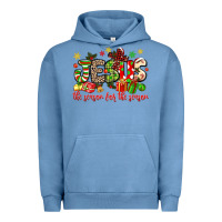 Pigment Pebble Blue jesus the reason for the season Urban Hoodie - MaliasSmallBusiness