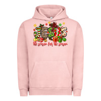 Pigment Salmon jesus the reason for the season Urban Hoodie - MaliasSmallBusiness